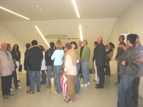 Der Spielertunnel von oben